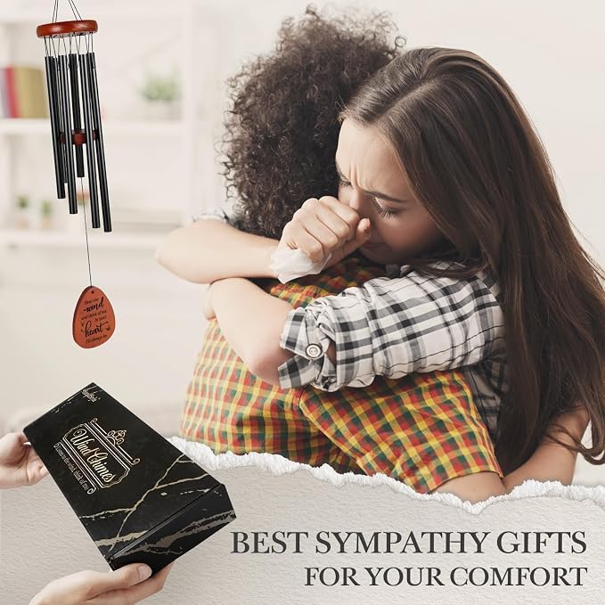 SteadStyle Sympathy Gifts for Loss of Loved One - Memorial Gifts Wind Chimes, Gifts for Who Loss of Dad, Mom, Brother, Friend, Sympathy Bereavement Gift Baskets Home Outdoor Garden Patio Decor 25.5 In