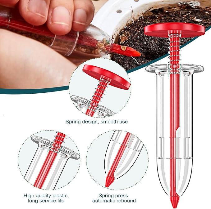 Seed Spreader 12PCS Sowing Seeds Dispenser Set Mini Seed Dispenser for Small Seeds Handheld Seed Planter Tool Seed Dibber Multifunctional Seed Spacer Gardening Tools