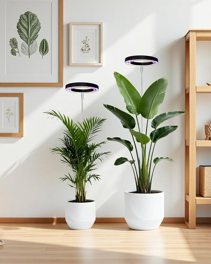 yadoker Plant Grow Light, LED Growing Light Full Spectrum for Indoor Plants,Height Adjustable, Automatic Timer, 5V Low Safe Voltage,Idea for Large Plant Light