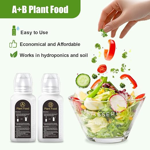 51 Pcs Grow Sponges and Plant Food Compatible with Aero Garden and All Brands - Seed Pods Lables and Indoor Plant Fertilizer for Z214 Indoor Garden Hydroponics Growing System