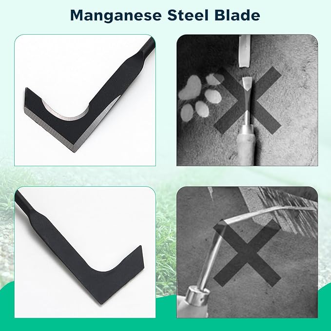 Crack Weeder for Crevice Weeds Weeding: 45” Long Handle, Heavy Duty Carbon Steel Weed Puller for Sidewalk Paver Deck Boards Weed Removal, Lightweight Gardening Tool
