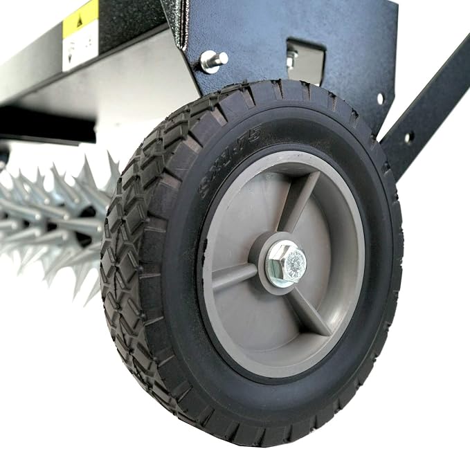 Brinly SAT2-40BH-P Tow Behind Spike Aerator with Transport Wheels, 40" - Carbon