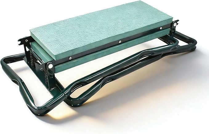 Garden Kneeler Seat Gardening Stool Bench Foldable Portable Knee Stools with Tool Bag Pouch Soft EVA Foam Kneeling Pad