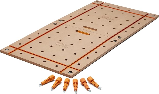 Bora Centipede Table Top 2x4 Folding Workbench Top with T-Tracks and Dog Holes for Accessories - Portable Work Table Tops for Bora Tools Centipede Stand - CK24T