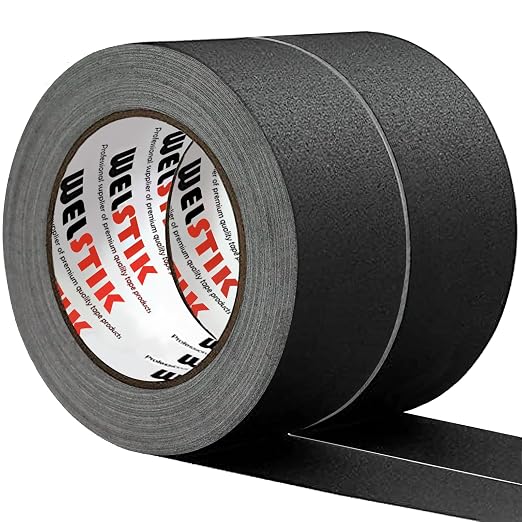 WELSTIK 2 Pack Black Gaffers Tape, 2" x 33 Yards (66 Yards Total) – Upgraded 15 Mils Heavy Duty, Matte Non-Reflective for Pro Stage, Photo & Video, Residue-Free