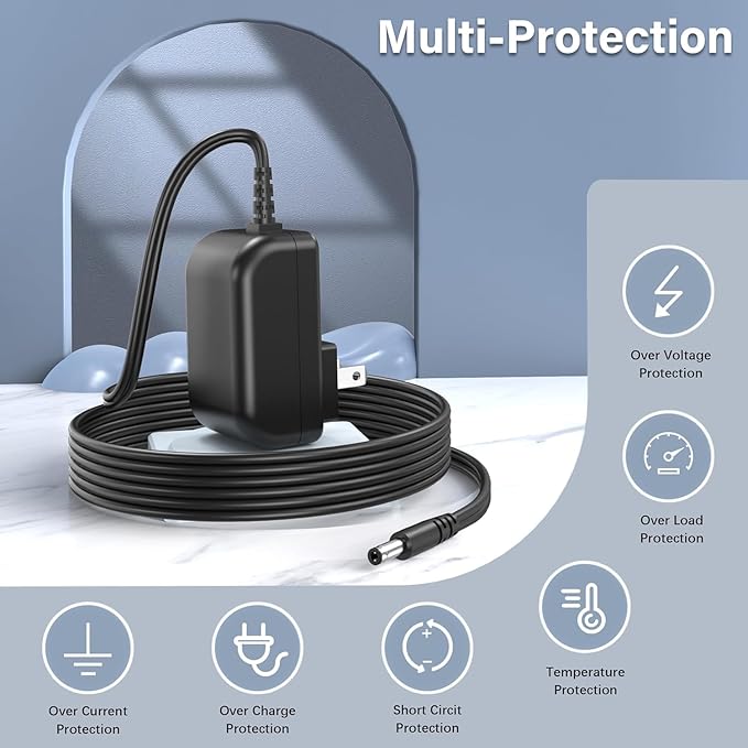 21V Power Cord Compatible with Alloyman 2DLLJ 2D-LLJ AHT4 Pole Hedge Trimmer Grass Shear, Perfeidy UL Charger AC Adapter Power Supply Black