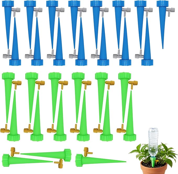 30PCS Self-Watering Stakes, Durable Plastic Water Spikes for Outdoor Plants, Convenient Vacation Plant Care Solution