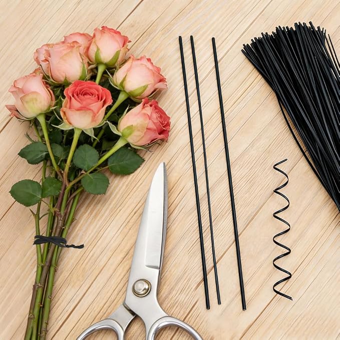 200 PCS Twist Ties for Plants, 7.8 Inch Garden Twist Ties Reusable Black Cable Tie with Rugged Metal Innercores for Bread Cake Pop Candy Bags Cable Organization Christmas Tree Gardening Decor