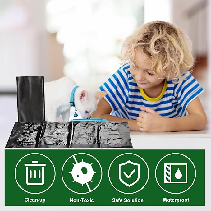 Qualirey 12 Pcs Large Sticky Mouse Glue Traps Black Sticky Rat Trap that Work for Rats Roaches Rodents Heavy Duty Pre Baited Mats Indoor Outdoor Catch Pest (11.8 x 11 Inch)