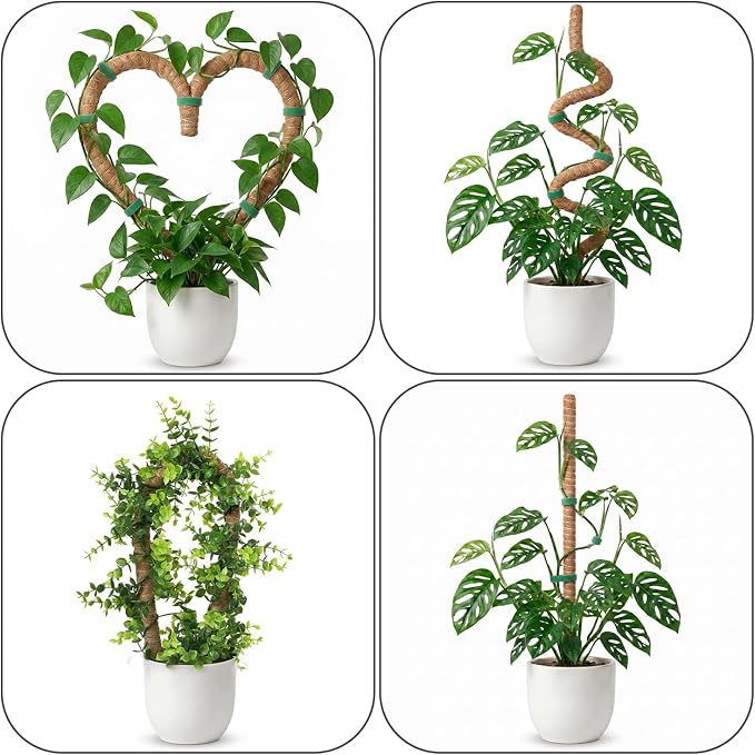 2 Pack 30 Inch Moss Pole for Plants, Moss Poles for Climbing Plants Monstera, Handmade Coco Coir Plant Pole, Monstera Plant Support for Plant Grow