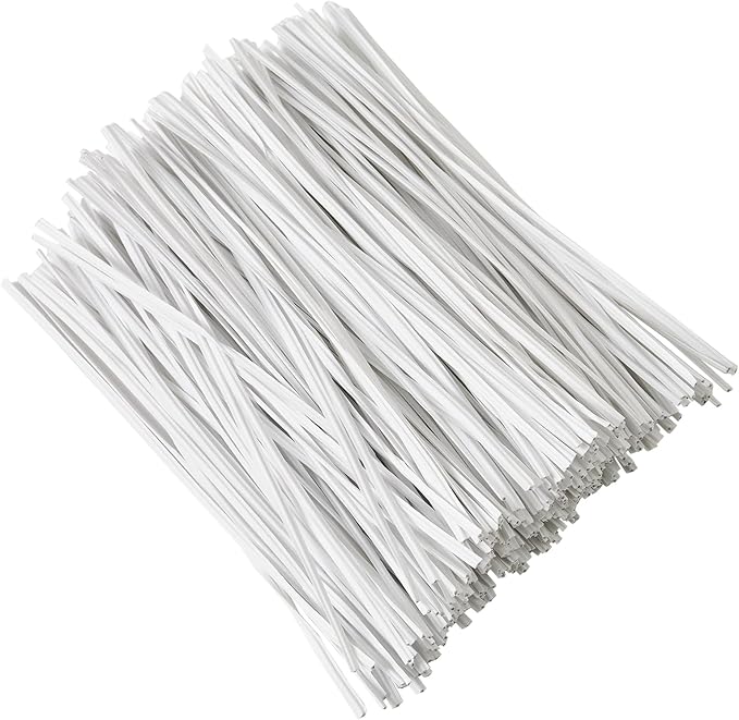 Tangyinrd 300 Pcs 6 inch Green Plastic Twist Ties, Cable Ties, for Bags, Gardening Tools