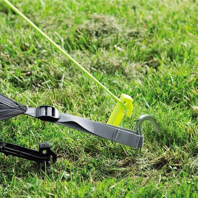 Metal Tent Stakes Heavy Duty 9 Inch, 25 Pack Anti-Rust Galvanized Steel Camping Tarp Stakes, Ground Stakes Tent Pegs Yard Stakes Canopy Spikes for Inflatables, Outdoor Decorations