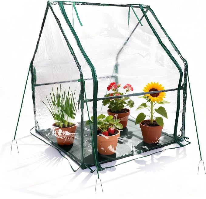 PROWORX Mini Greenhouse 36"x36"x42" Plant Cover Tent Seed Starting Waterproof Floor Mat Small Plant Tent for Use on Patio Balcony Porch & Indoors/Outdoors
