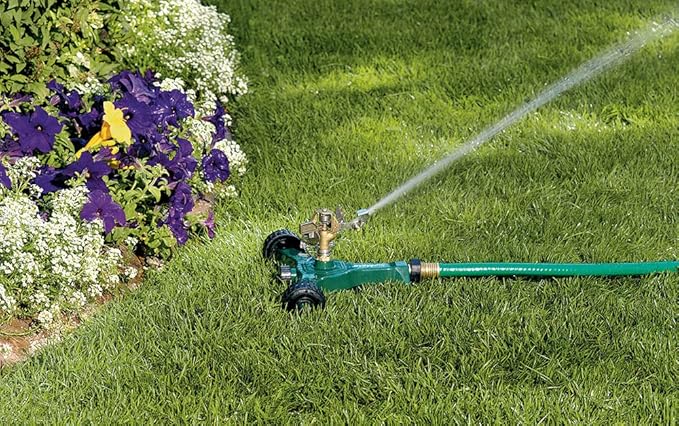 5-Pack Orbit 56186N Lawn and Garden 1/2-Inch Brass Impact Sprinkler with Metal Wheel Base (5)
