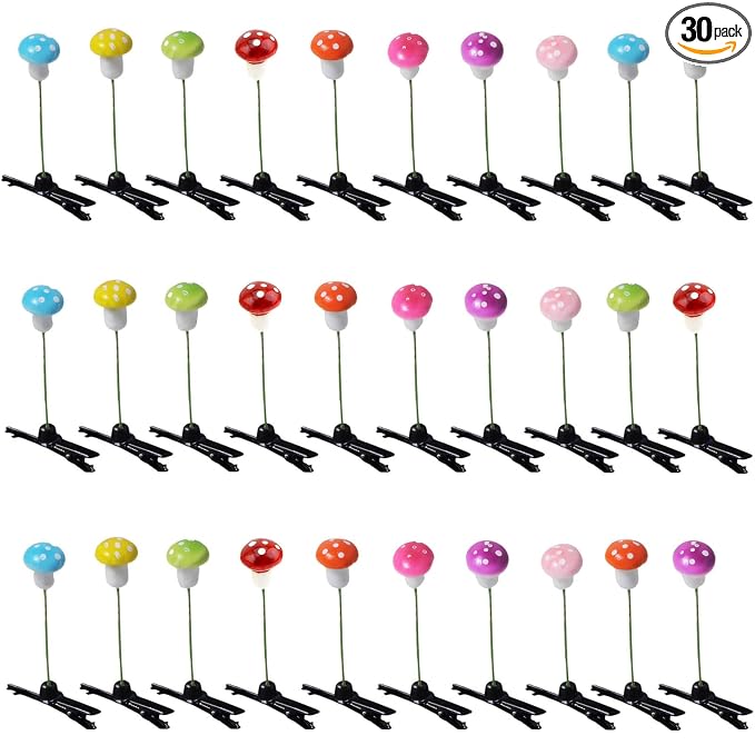 30 Pcs Bean Sprout Hair Clips Mixed Style Plant Hairpins Flower Plant Hair Clip Little Grass Barrette Butterfly Headwear Hair Accessories for Women Girl School Home Party Christmas