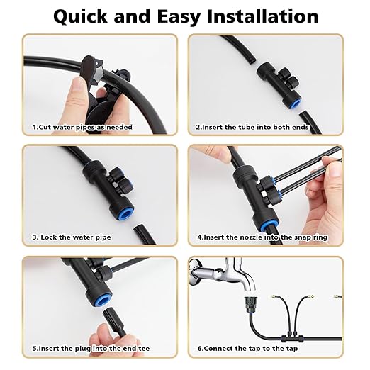 Drip Irrigation System 2 Ports - 360°Adjustable Garden Watering System 33FT with 20 Nozzles, Drip Irrigation Kit for Garden, Yard, Lawn, Greenhouse, Plants, 2/5 inch Hose