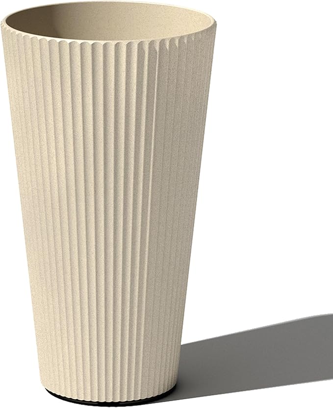 Veradek Demi Series Tall Planter for Porch, Patio, Backyard | Durable Plastic-Stone Composite Material | Modern Décor for Tall Plants, Grasses