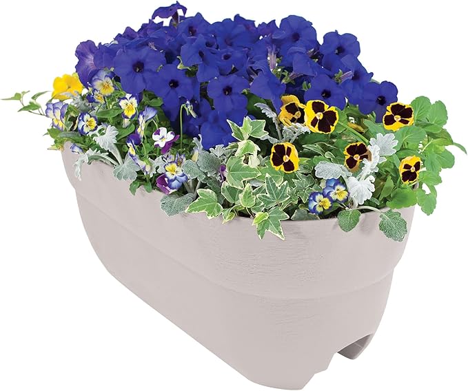 Emsco Group Rail Planter, White