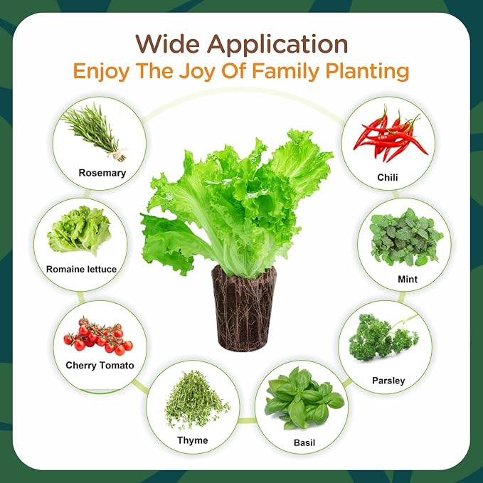 70 Count Grow Sponge Hydroponic Refill, Hydroponic Sponge Seed Starter Plug, Pre-Drilled Hydroponic Pod for Seeds, Cuttings, Herbs, Lettuce, Indoor Garden Growing System