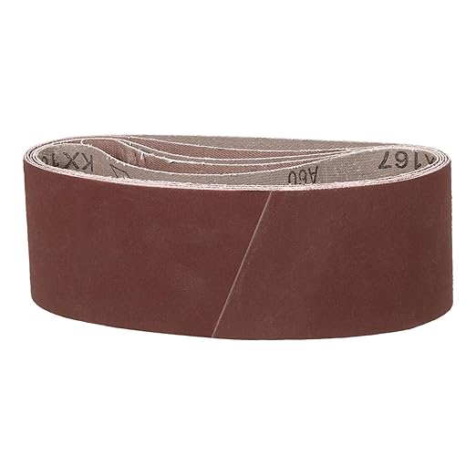 4 x 24 Inch Sanding Belt, 6 Pcs 600 Grit Knife Sharpener Belts Work Sharpening for Belt Sander Knife Carving Tool Metal Working