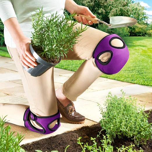 PURFUN Home Garden Knee Pads Ultra Thick Soft Memory Foam Kneeler Knee Protection Cushion Adjustable Knee Braces Kneepads for Gardening Cleaning Kneeling Scrubbing Floors Working