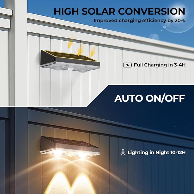 Solar Fence Lights Outdoor 12 Pack – IP65 Waterproof Wireless Solar Deck Lights with 9 Color Modes, 80 Lumen Bright LED for Fence, Backyard, Patio, Pool, Wall – 12+ Hour Runtime, No Wiring