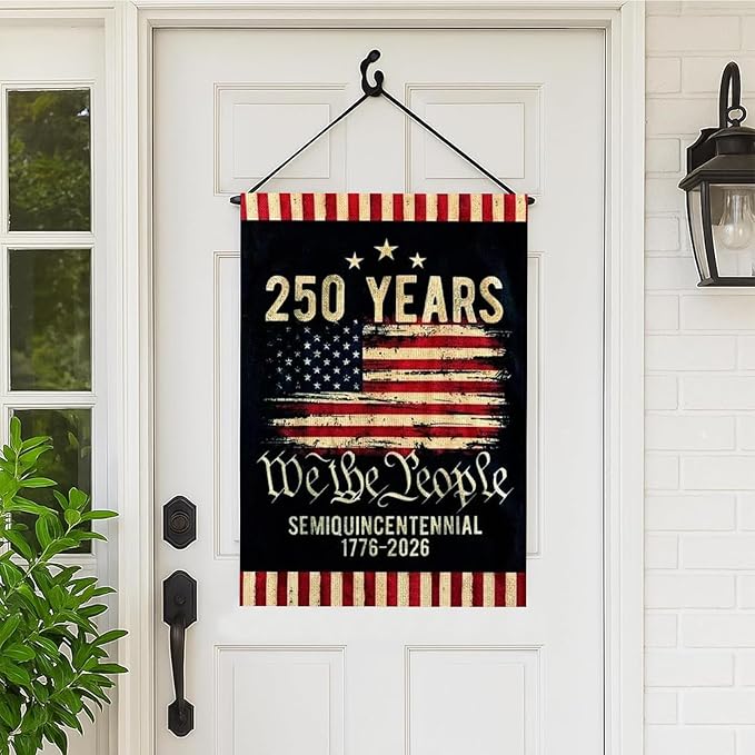250 Anniversary Usa Garden Flags for Outside,250 Anniversary USA Flag with Stars Stripes 1776-2026,250th Anniversary America Semiquincentennial Commemorative Patriotic 4th of July Decorations Yard Sign Double-Sided House Flag Waterproof 250 Year Americ...