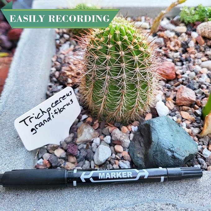 200pcs Plant Labels, Seed Remark Name Sign, Waterproof Flower Potting Name Markers, Record Plant Time Name Garden Seedling Marker Nursery Plant Tags Seed Label Potted Plant Stakes for Outdoor Garden