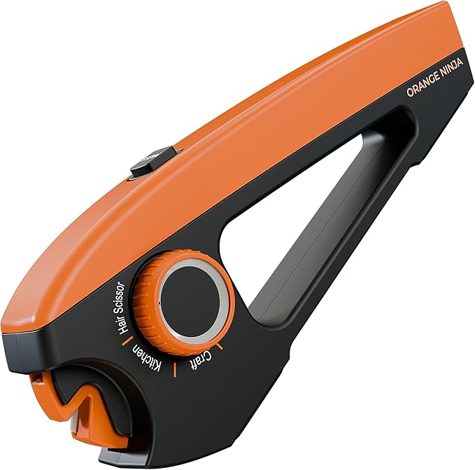 Scissors Sharpener – 4 Angle Settings for Kitchen, Fabric, Hair & Craft Scissors – Quick, Safe Sharpening for All-Purpose & Heavy-Duty Scissors – Right Hand Use