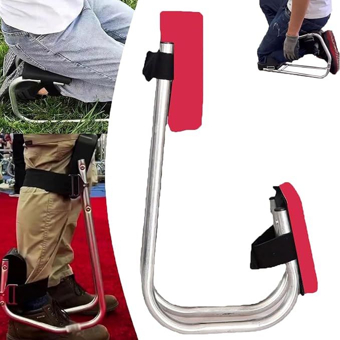 Knee Seat for Gardening Knee Seat, Garden Kneeler, Labor-Saving Tools for Farm Work Optimal Knee Protection, Ankle Support, Durable Thick Kneeling Pad & Galvanized Steel (Red)