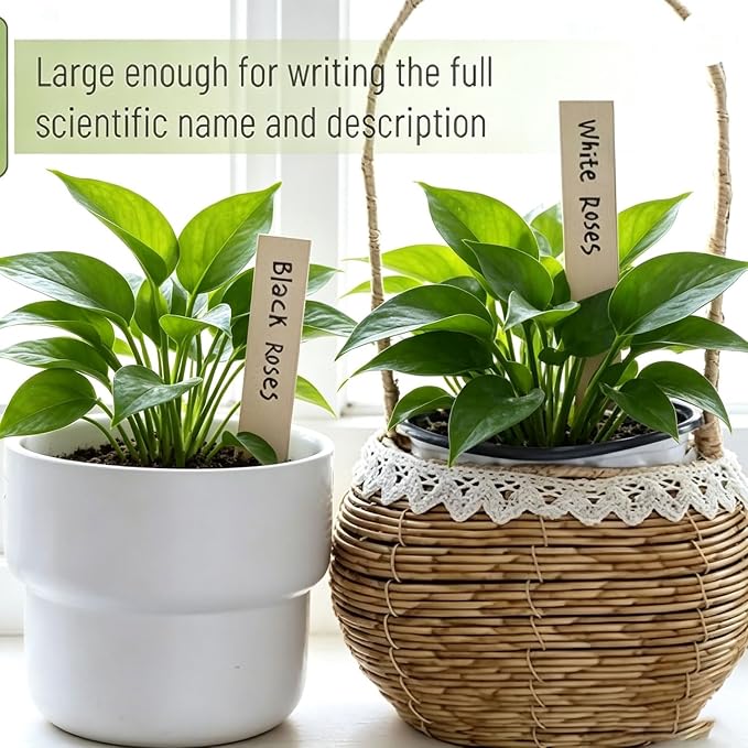 30PCS Plant Labels,6IN Wooden Plant Markers,Garden Label Stakes,Garden Markers for Plants Outdoor,Plant Tags Stakes，Garden Tags for Outdoor Plants Waterproof，Gardening Supplies