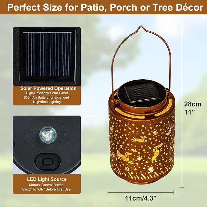Dachshund Dog Solar Lanterns, Mothers Day Gifts for Mom Grandma Women, Gifts for Dog Lovers, Outdoor Waterproof Hanging Garden Decor for Patio Yard