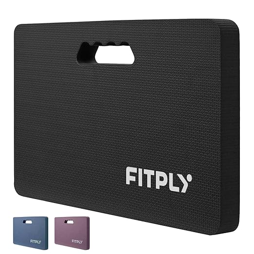 Extra Thick Garden Kneeling Pad - Foam Kneeling Pads for Gardening, Work & Exercise - Water-Resistant Knee Mat with Shock Absorbent Cushions for Baby Bath & Yoga, 17.2x11x1.5in, Black
