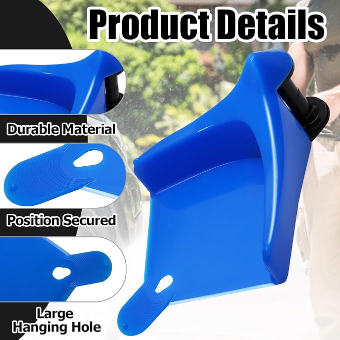 Uenhoy 4 Pack Car Hose Guide for Car Washing, Blue Tire Hose Roller Preventing Stucking and Snagging Under the Wheels, Plastic Wash Tool for Motorcycle Truck SUV RV