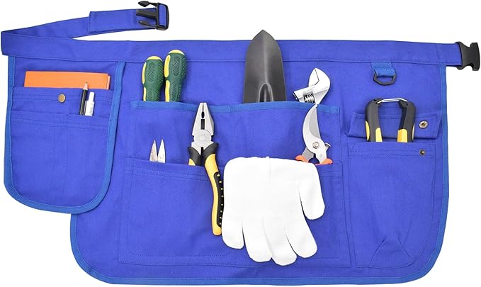 Nanxson Tool Apron Half Canvas Apron With Muti-Pockets for Home Garden Painting Crafting Woodworking CFG003
