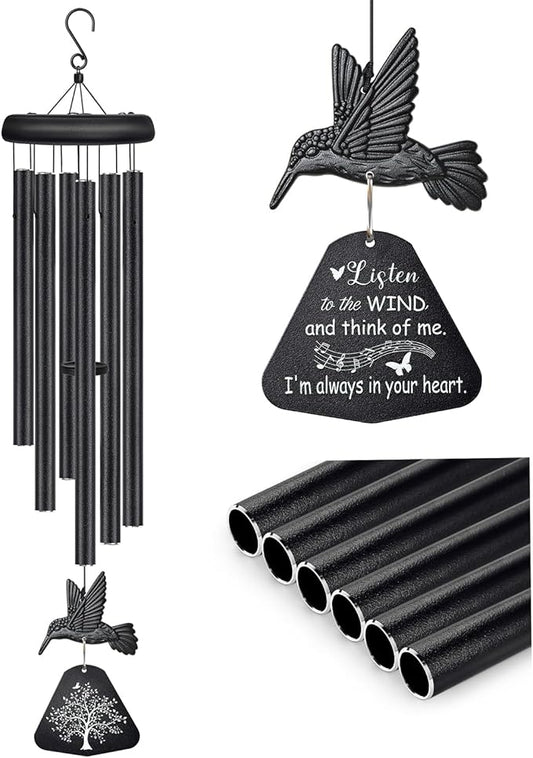 Sympathy Wind Chimes for Outside Deep Tone, Memorial Wind Chimes for Loss of Loved One Prime, Bereavement Condolence Remembrance Funeral Gifts for Grieving Friends Loss of Mother Father