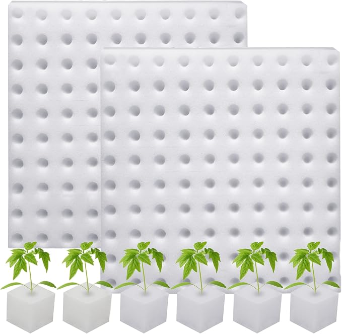 200 Pcs Hydroponic Sponges Planting Gardening Tool Soilless Cultivation Seedling Sponges Cultivation Sponge Greenhouse for Small Bud Growth & Grow Seedlings
