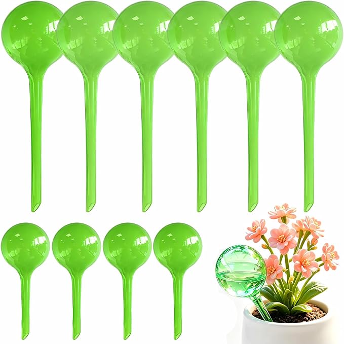 MOONSOUND Plant Watering Dispenser, 10Pcs Plant Watering Devices, Premium Plant Automatic Waterer, Indoor Outdoor Plant Self Watering Spikes, Pot Flower Self Watering Bulbs