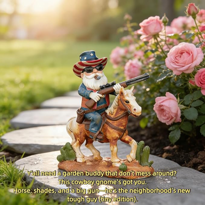 Patriotic Gnomes, Military gnome,gnome,4th of July/Army/Armed Gnomes Fighting, for Men,USA, Military Gifts,Veteran Gifts,Desk Decor for Men,Mens Office Decor 002