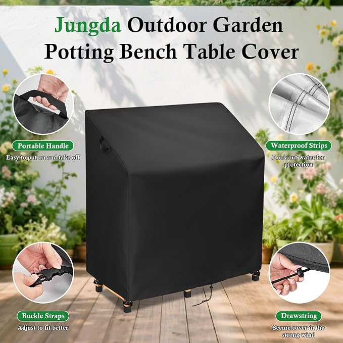 Outdoor Garden Potting Bench Table Cover, Universal Patio Potting Table Cover - 32 x 18 x 45 Inch