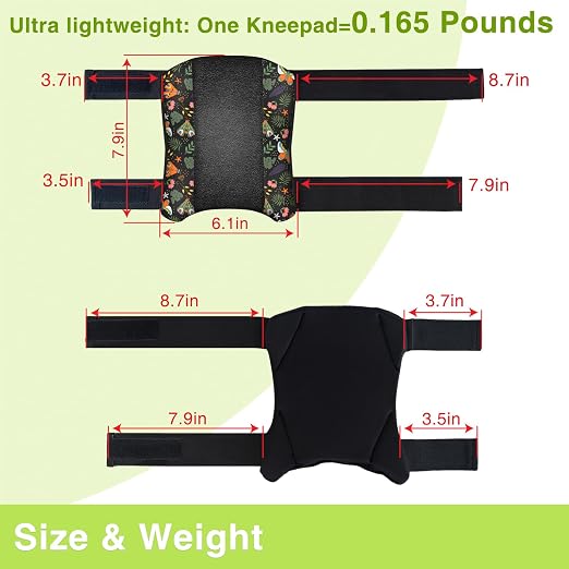 2 Pack Garden Knee Pads for Women, Lightweight Waterproof KneePads for Gardening, Anti Slip Leather Foam Padding Kneeling Pads for Flooring and Carpet Cleaning, House work, Gardening Maintain, Knee Protector, Butterfly