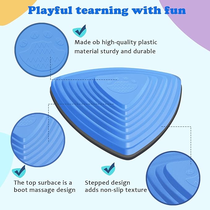 Stepping Stones for Kids Non-Slip Balance River Stones Toys Promoting Children's Coordination Skills Obstacle Courses Sensory Toys for Toddlers Indoor & Outdoor