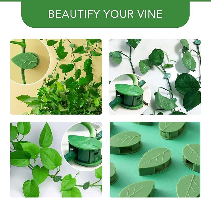 Plant Climbing Wall Fixture Clips 40 Pcs, Garden Vegetable Plant Support Binding Clip Invisible Wall Vines, Self-Adhesive Clips Plant Vine Traction for Indoor Outdoor Decoration