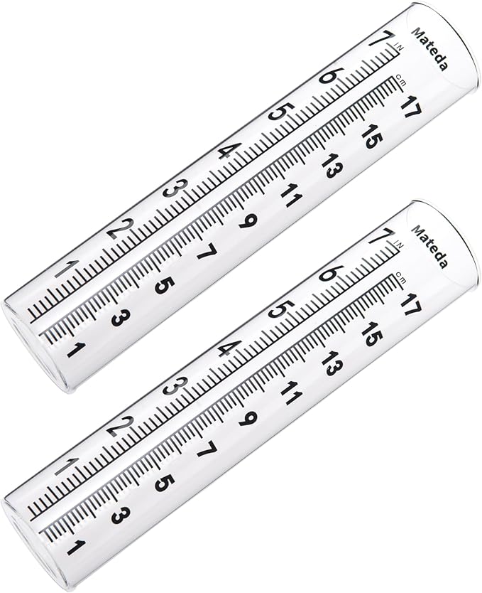 7" Capacity Rain Gauge with Stainless Steel Mounting Rack Holder, Post Mount Rain Gauge or Yard Garden Outdoor Home (Style C)