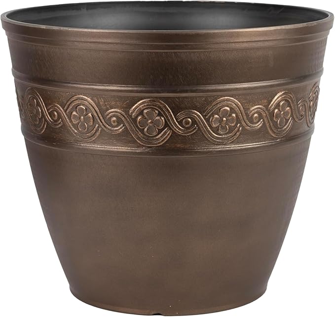 Classic Home & Garden by Growscape Corinthian Planter,10" Oil Rubbed Bronze