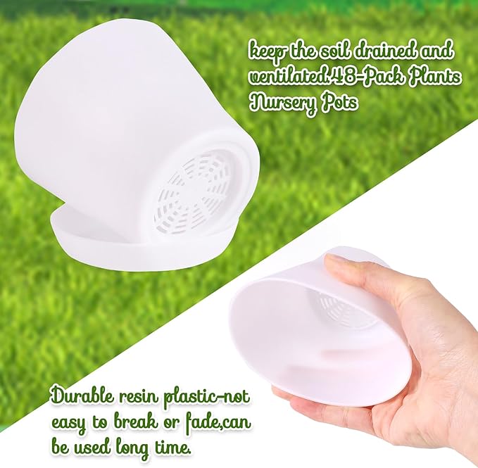 30 Pack Garden Plastic Pot Craft Kit DIY Flower Plant Crafts Nursery Pots with Stickers Flower Planting Growing Kit for Spring Summer Home Classroom School Creative DIY Art Project Activities