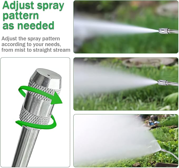 VANPET Replacement Sprayer Wand for Ryobi - Stainless Steel With Adjustable Nozzle, Trigger & Hose Compatible With P2803 (44 Inches)