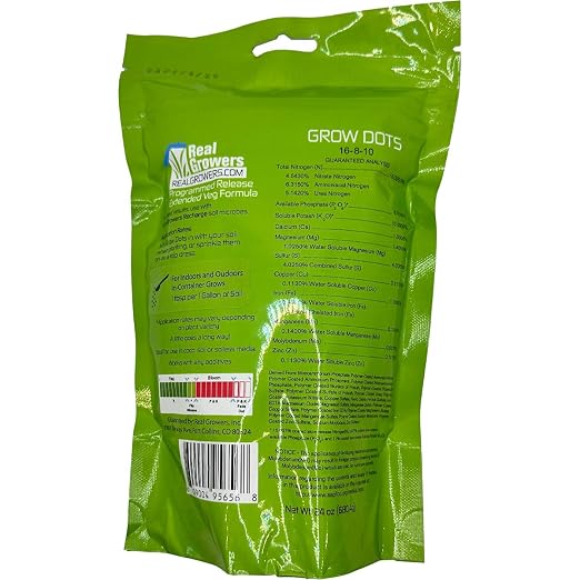 Real Growers Grow Dots Extended – Single Application Plant Food for Coco Coir & Soilless Media