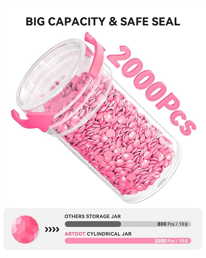 ARTDOT 420 Slots Storage Container for Diamond Art Kits for Adults,Portable Bead Storage Boxes for Diamond Painting Accessories and Tools