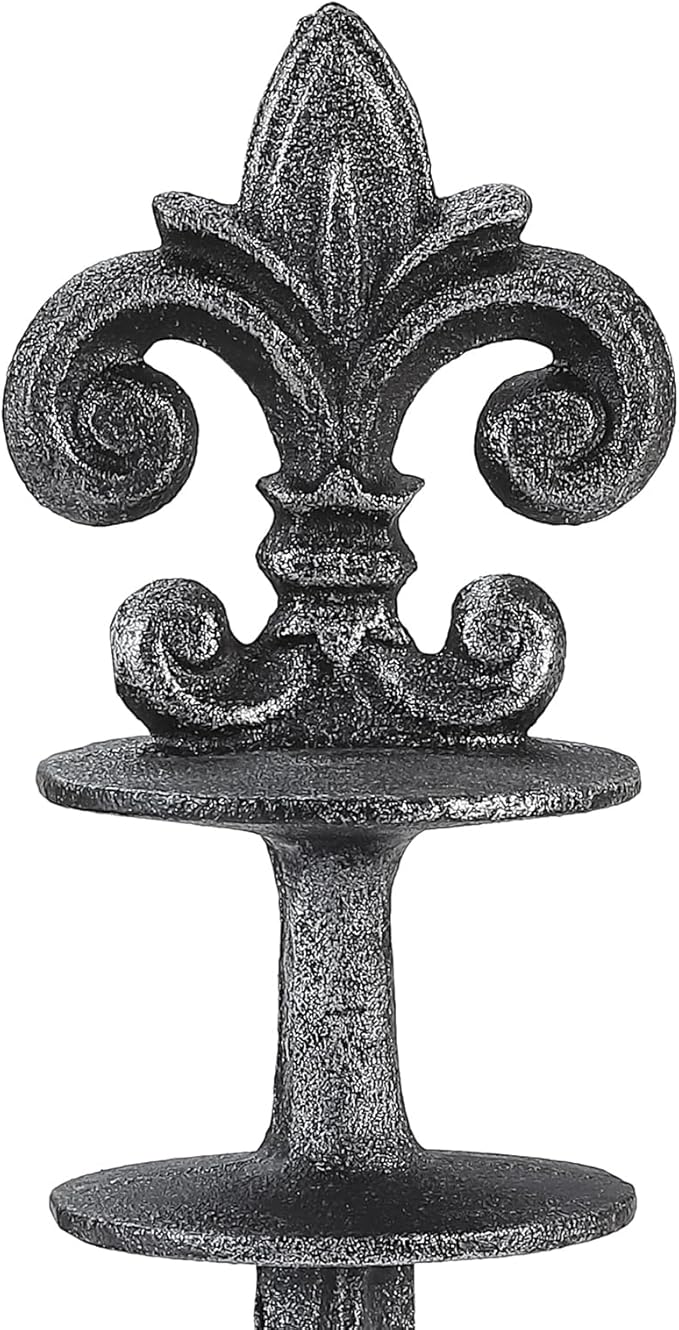 3 Pcs Decorative Hose Guide Stakes, Vintage Sliver Cast Iron Hose Guides for Lawn Garden Decor & Plant Protection